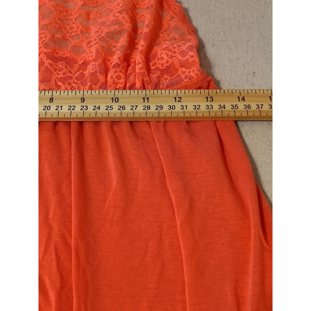 Victoria's Secret Lace Halter‎ Chemise Nightie Lingerie Coral Size Large K - Picture 4 of 9